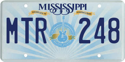 MS license plate MTR248