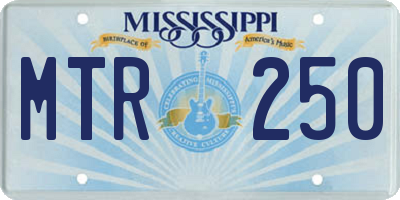 MS license plate MTR250