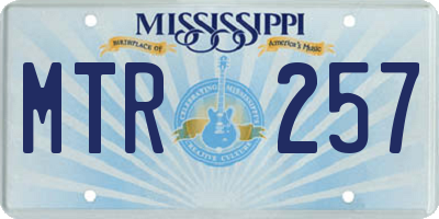 MS license plate MTR257