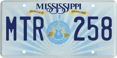 MS license plate MTR258