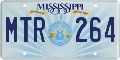 MS license plate MTR264