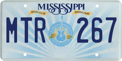 MS license plate MTR267