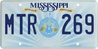 MS license plate MTR269