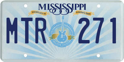 MS license plate MTR271