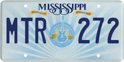 MS license plate MTR272