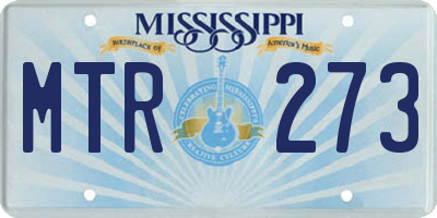 MS license plate MTR273