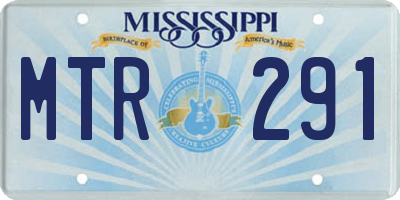 MS license plate MTR291