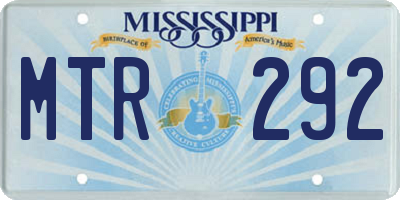 MS license plate MTR292