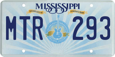 MS license plate MTR293