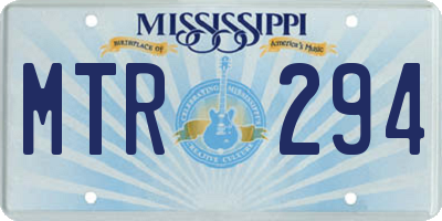MS license plate MTR294