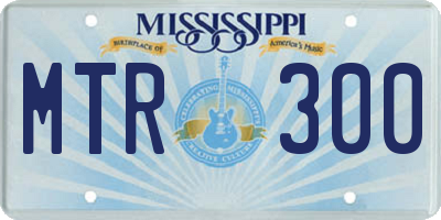 MS license plate MTR300