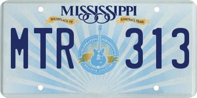 MS license plate MTR313