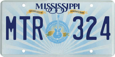 MS license plate MTR324