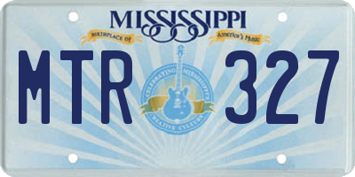 MS license plate MTR327