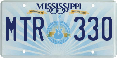 MS license plate MTR330
