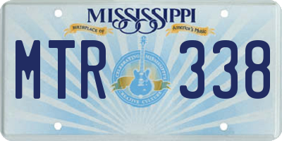 MS license plate MTR338