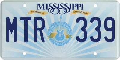 MS license plate MTR339
