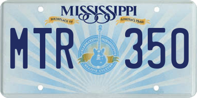 MS license plate MTR350