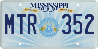 MS license plate MTR352
