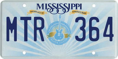 MS license plate MTR364