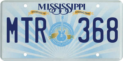 MS license plate MTR368