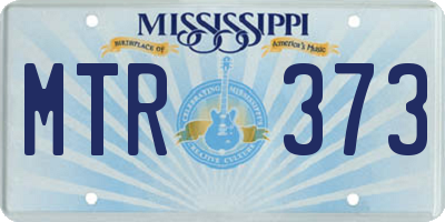 MS license plate MTR373
