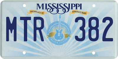 MS license plate MTR382