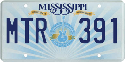 MS license plate MTR391