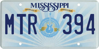 MS license plate MTR394