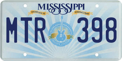 MS license plate MTR398