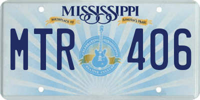 MS license plate MTR406