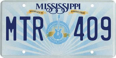 MS license plate MTR409