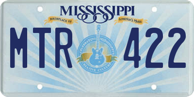 MS license plate MTR422