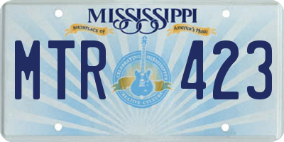 MS license plate MTR423