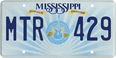 MS license plate MTR429