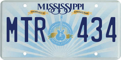 MS license plate MTR434