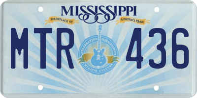 MS license plate MTR436