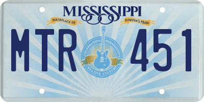 MS license plate MTR451