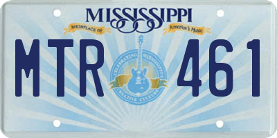MS license plate MTR461