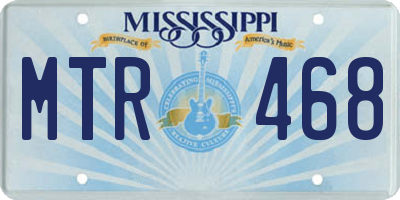 MS license plate MTR468