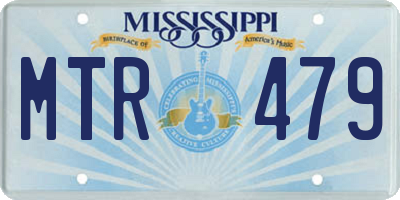 MS license plate MTR479