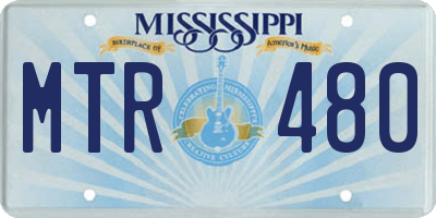 MS license plate MTR480