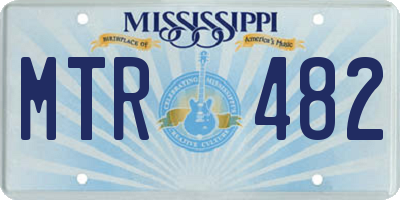 MS license plate MTR482