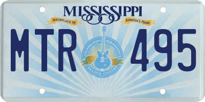 MS license plate MTR495