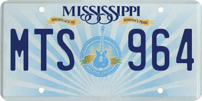 MS license plate MTS964
