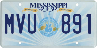 MS license plate MVU891