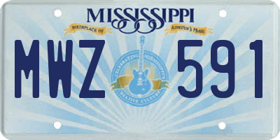 MS license plate MWZ591