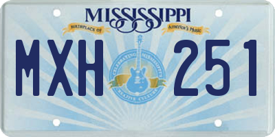 MS license plate MXH251