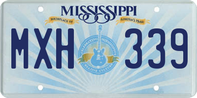 MS license plate MXH339