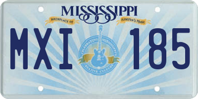 MS license plate MXI185